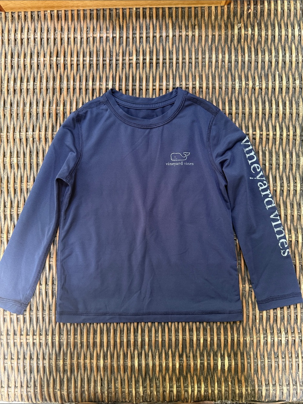 Vineyard Vines Navy Long-Sleeve Kids Performance Tee